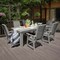 Highwood Usa Weatherly 7pc Rectangular Outdoor Patio Furniture Dining Set 84 x 42 AD-ST7WL1CO5AA-HGR - alternate 2